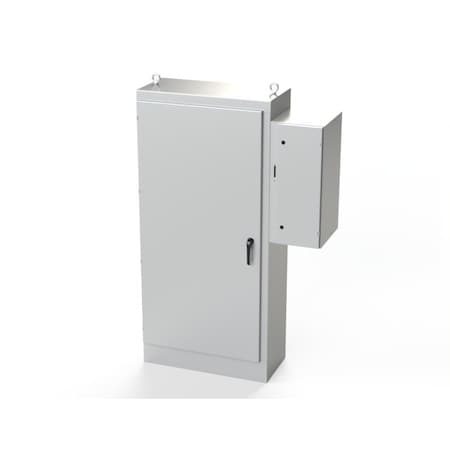 Saginaw Control & Engineering 3 Point Latch with Padlock Handle Electrical Enclosures, 84 in H, 18 in D, 39-1/2 in W SCE-84XD4018G